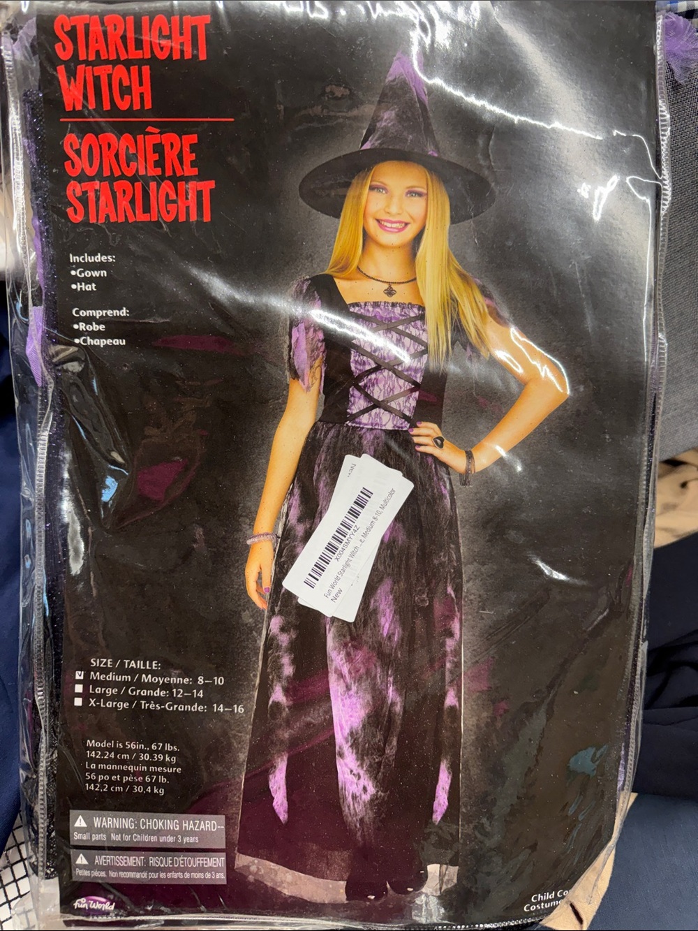 Girls Med 8-10 Starlight Witch 2 PC Costume